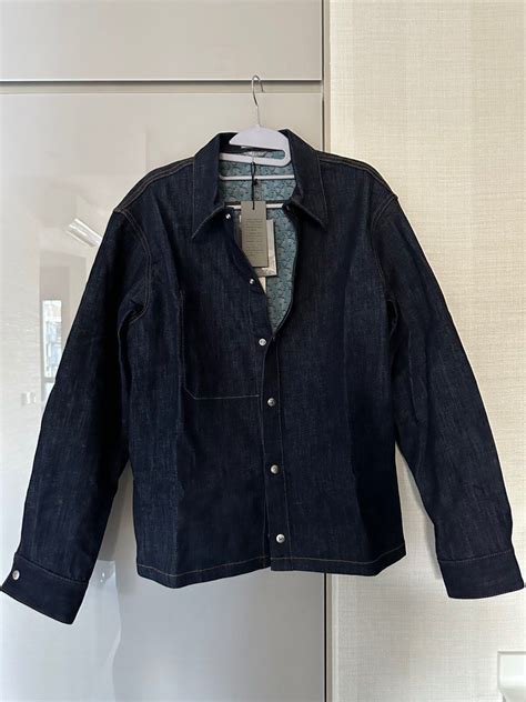 dior oblique overshirt blue denim|Dior Oblique Overshirt Raw Blue Cotton Denim.